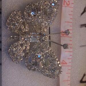 Elegant Silver Butterfly Brooch